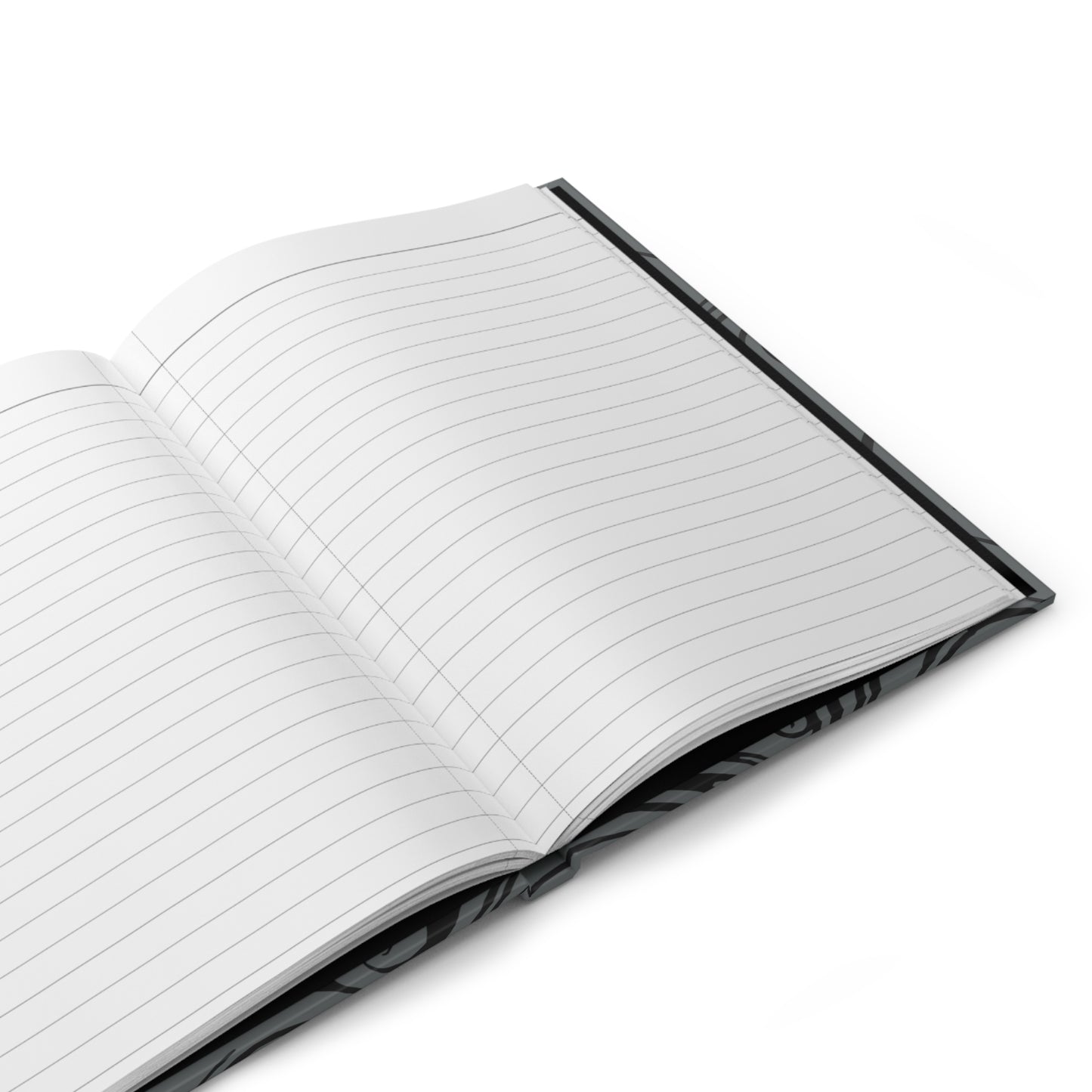 Hardcover Journal Matte : Cosmic Flow - Gray w/ Black