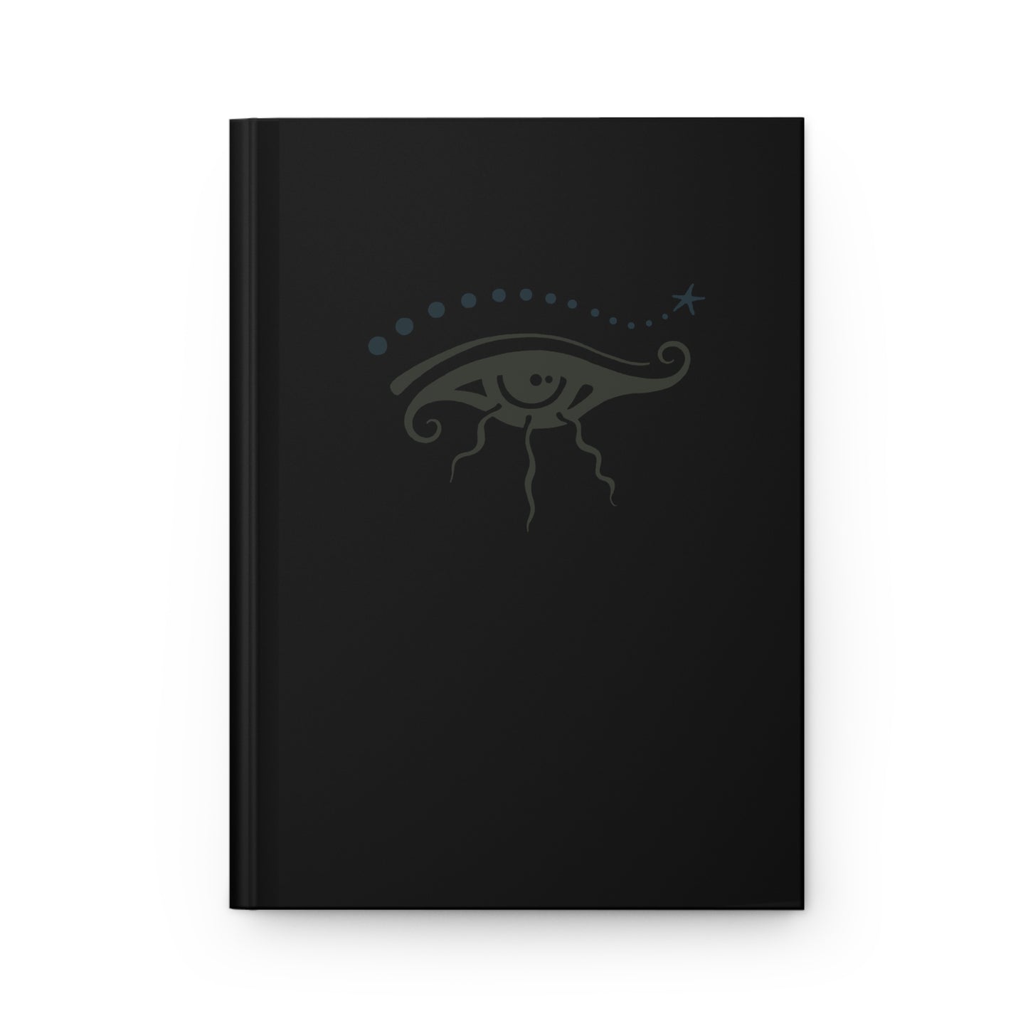 Hardcover Journal Matte : Eye See You - Black w/ Olive