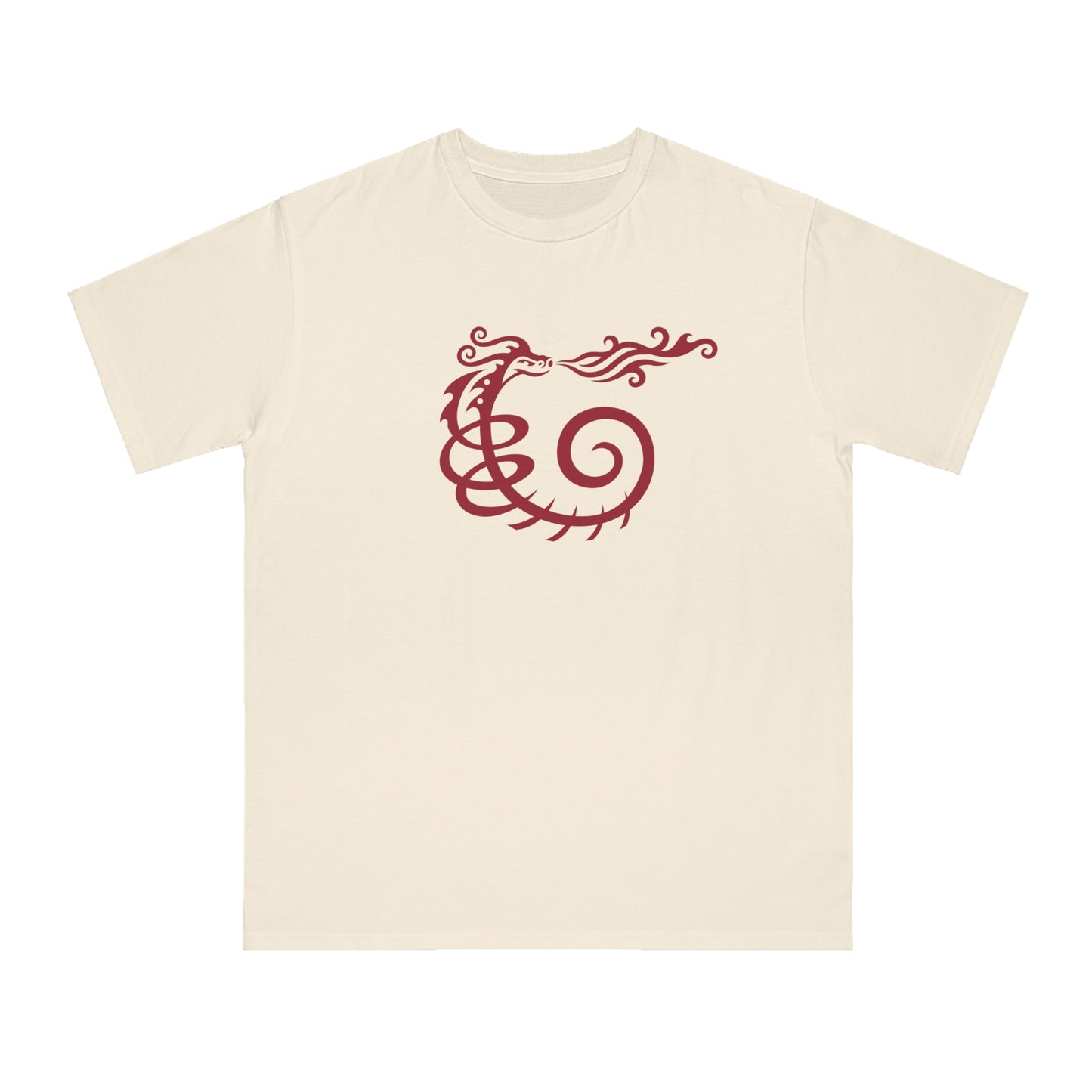 Organic Classic T-Shirt : Dragon Swirl - Red print