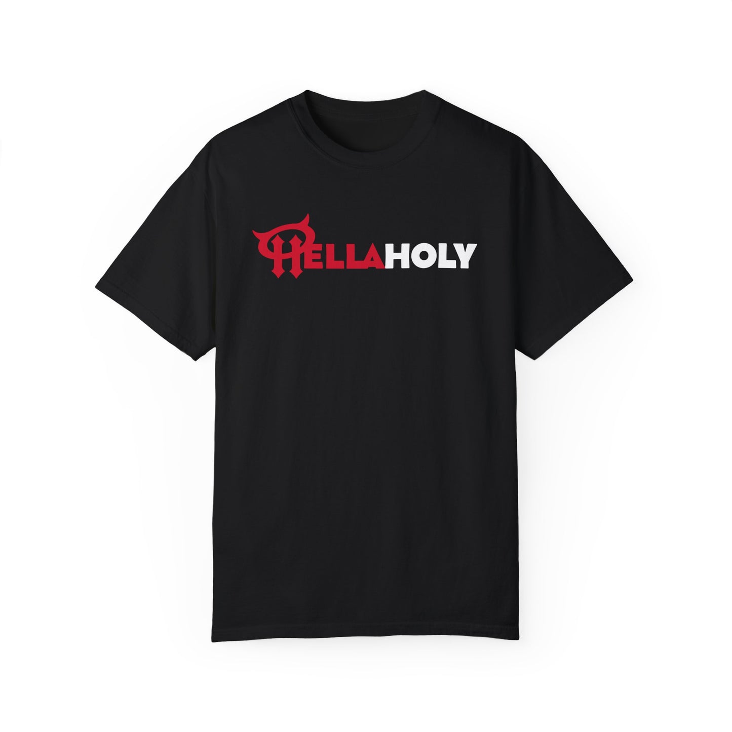 Unisex Garment-Dyed T-shirt : HellaHoly Logo 02