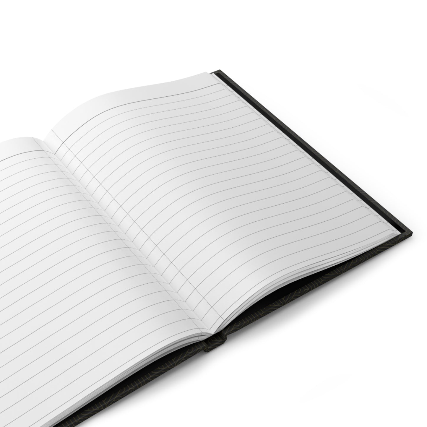 Hardcover Journal Matte : Hexacube - Black w/ Gold
