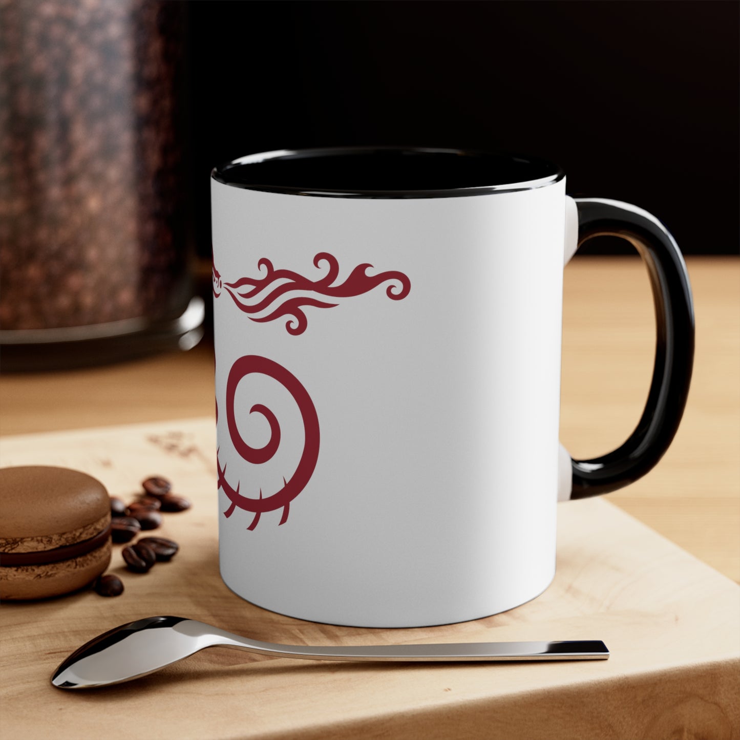 Accent Coffee Mug, 11oz : Dragon - Red print