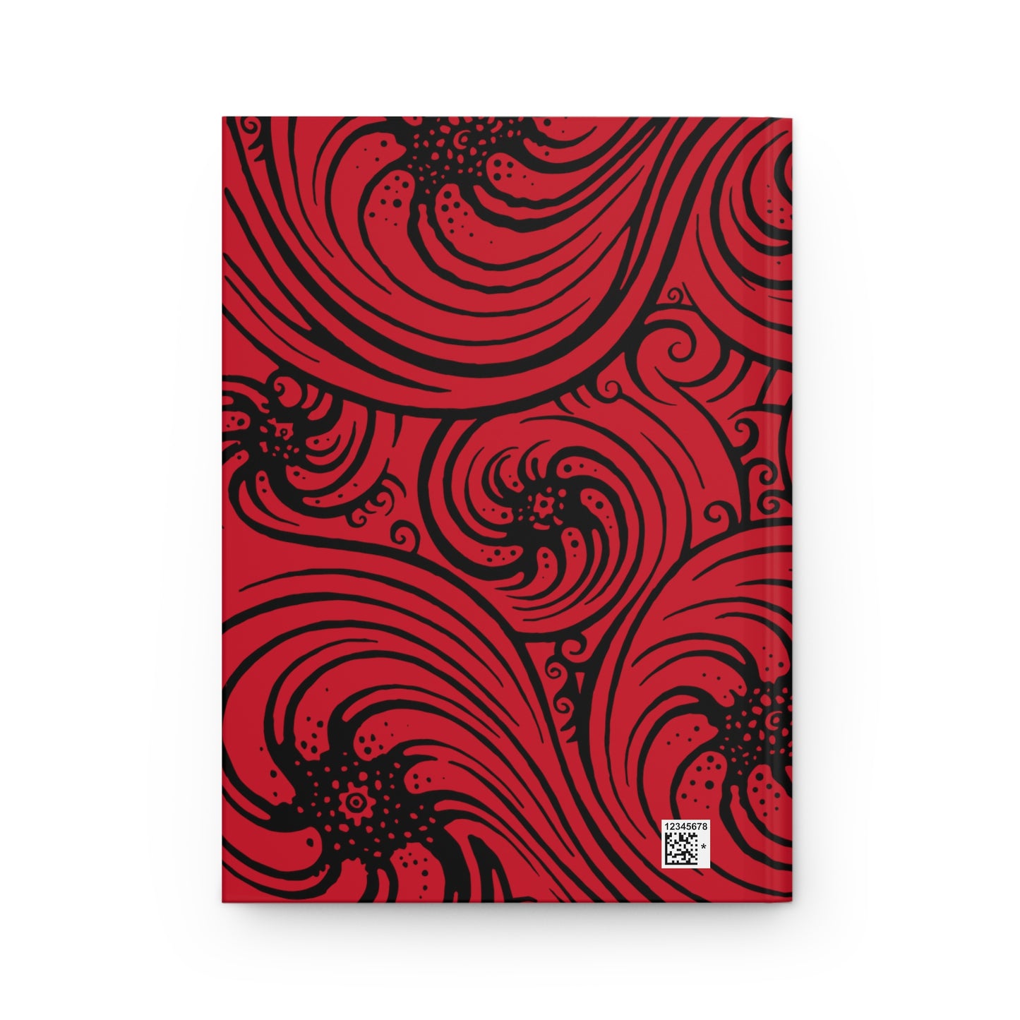 Hardcover Journal Matte : Cosmic Flow - Red w/ Black