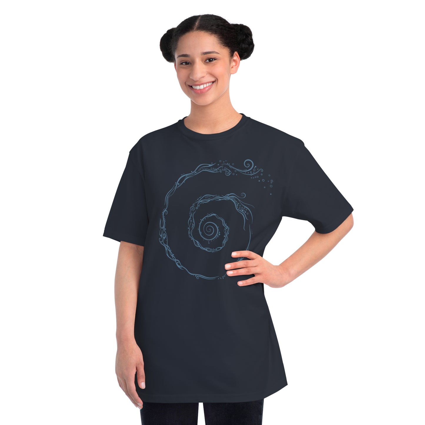 Organic Classic T-Shirt : Aquaswirl - Light Blue print