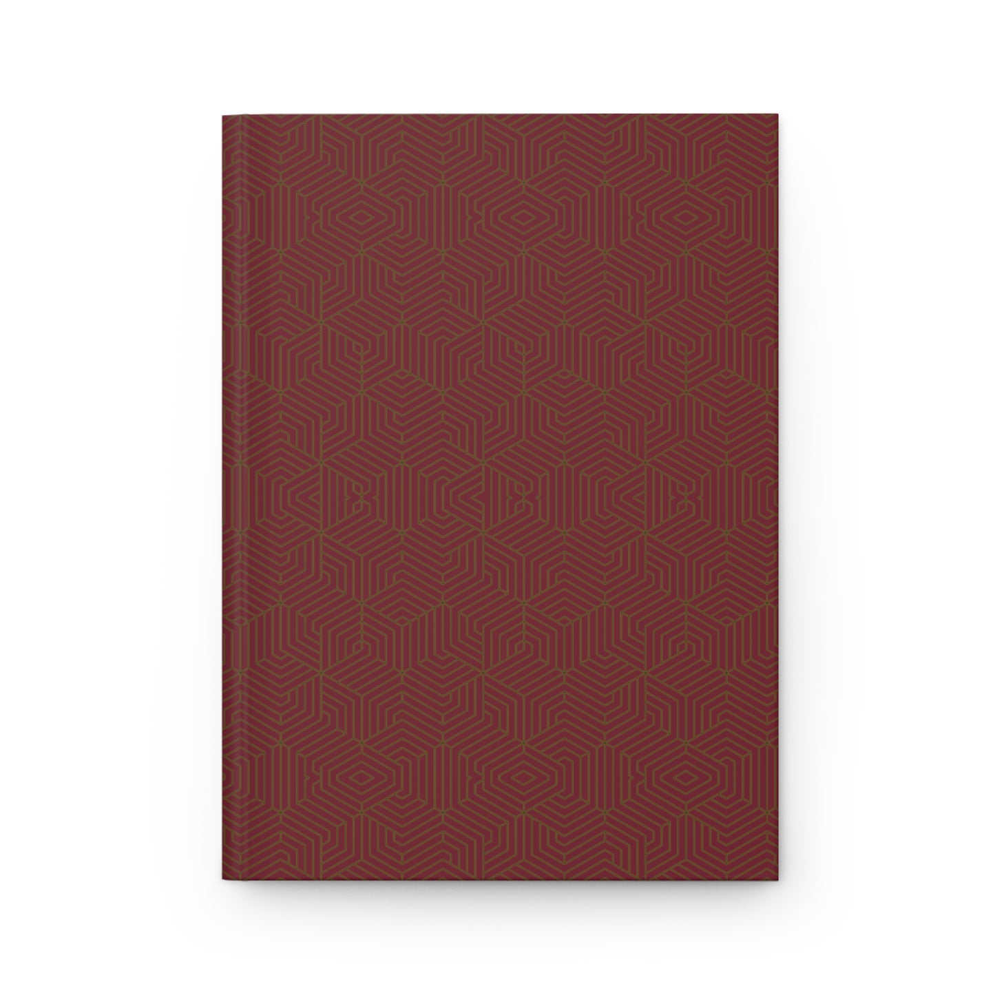Hardcover Journal Matte : Hexacube - Cabernet w/ Gold