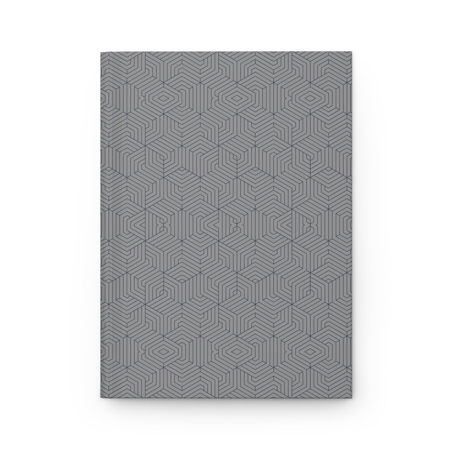 Hardcover Journal Matte : Hexacube - Gray w/ Blue