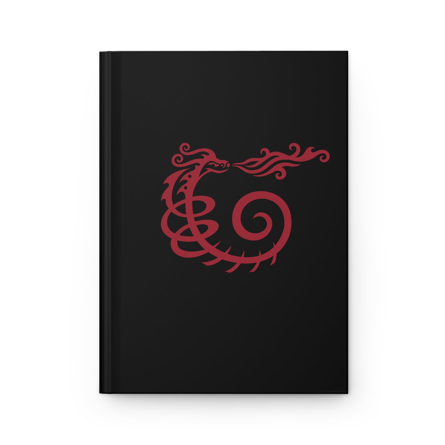 Hardcover Journal Matte : Dragon - Black w/ Red