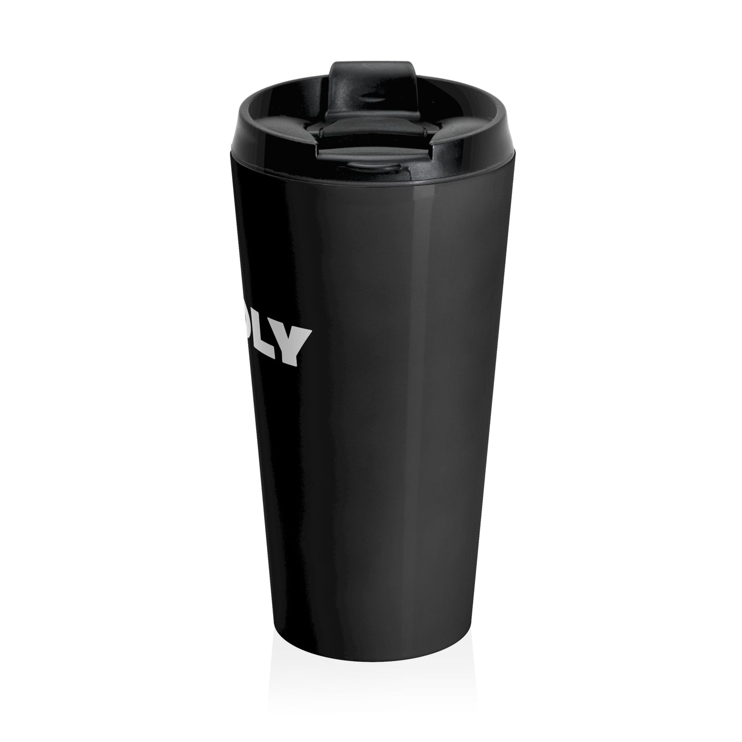 Stainless Steel Travel Mug : HellaHoly Logo (HH02) - Black with Red & White print