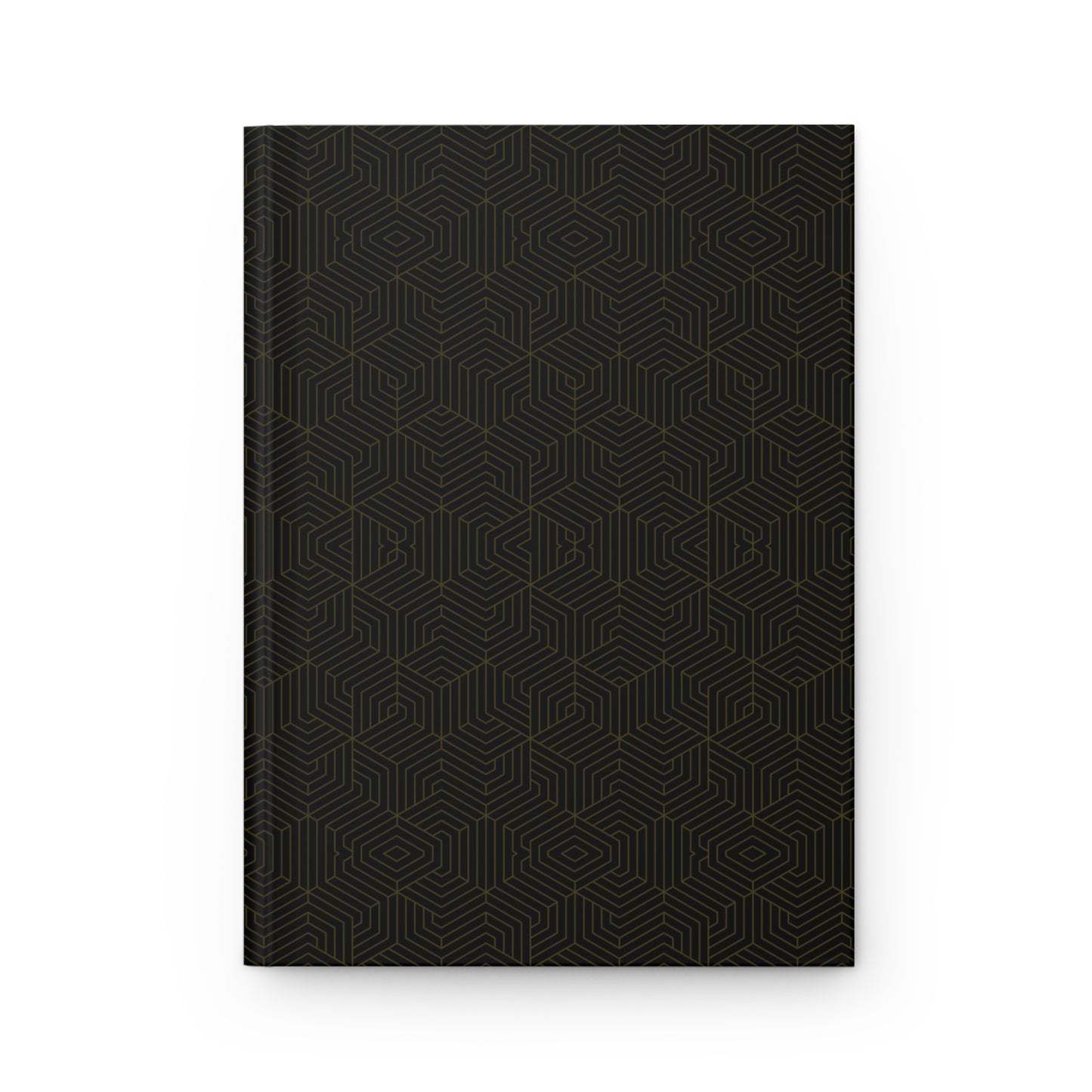 Hardcover Journal Matte : Hexacube - Black w/ Gold