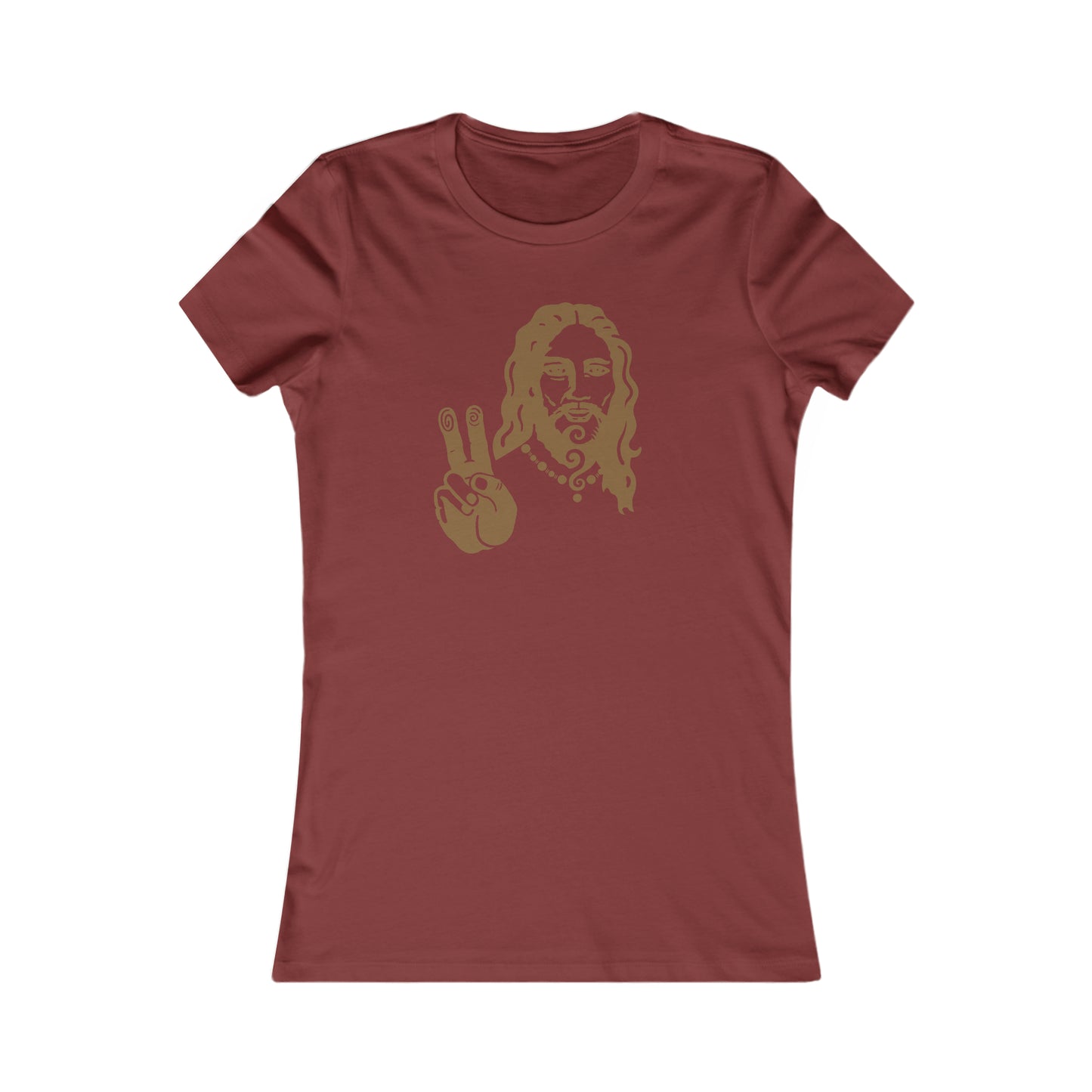 Women's Favorite Tee : Peace Jesus - Bronze