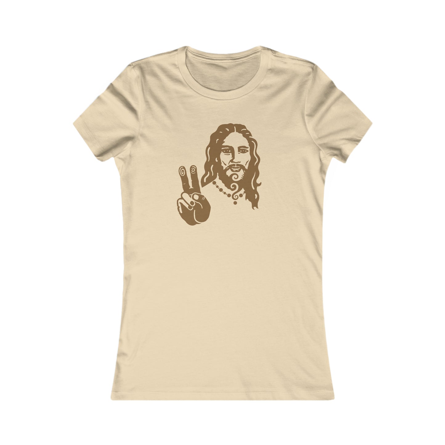 Women's Favorite Tee : Peace Jesus - Bronze