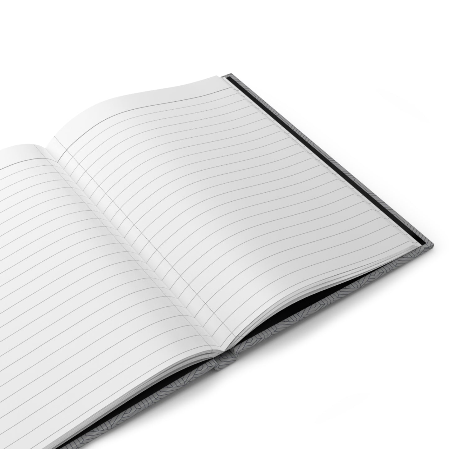 Hardcover Journal Matte : Hexacube - Gray w/ Blue