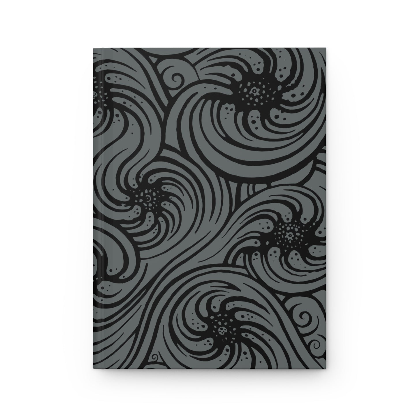 Hardcover Journal Matte : Cosmic Flow - Gray w/ Black