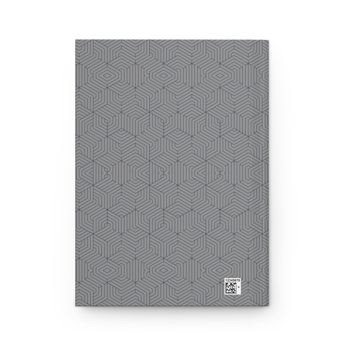 Hardcover Journal Matte : Hexacube - Gray w/ Blue