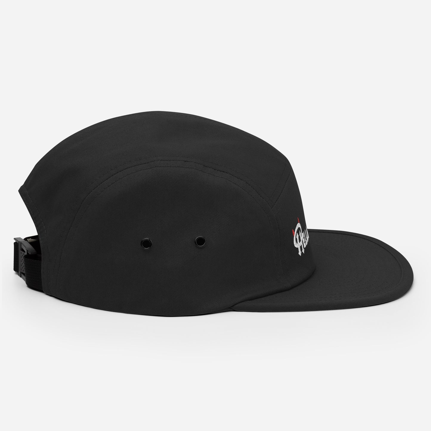 Five Panel Cap : HellaHoly™ Logo 02 - Red & White embroidery