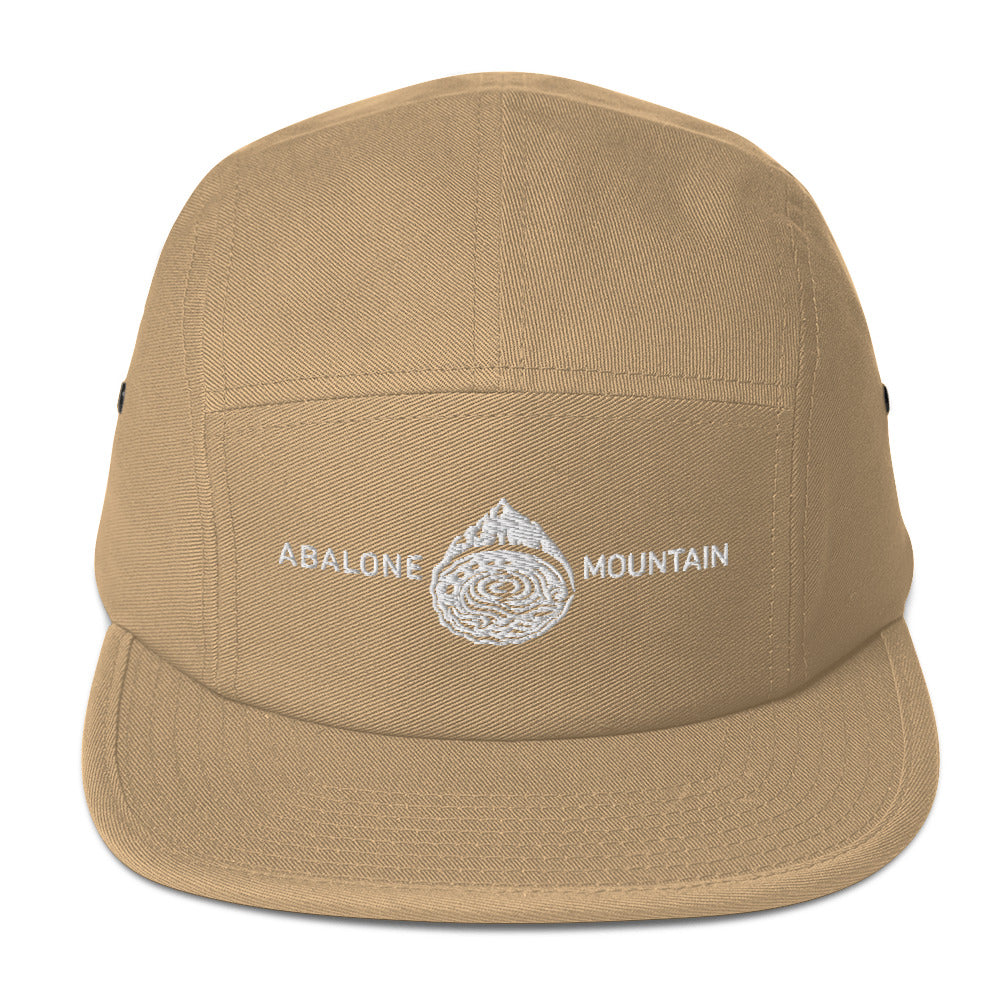 Five Panel Cap : Abalone white embroidery