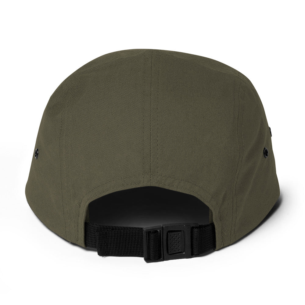 Five Panel Cap : HellaHoly Logo 03 - Red & White