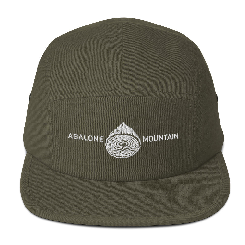 Five Panel Cap : Abalone white embroidery