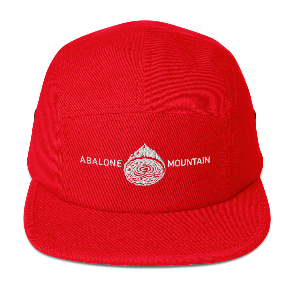 Five Panel Cap : Abalone white embroidery