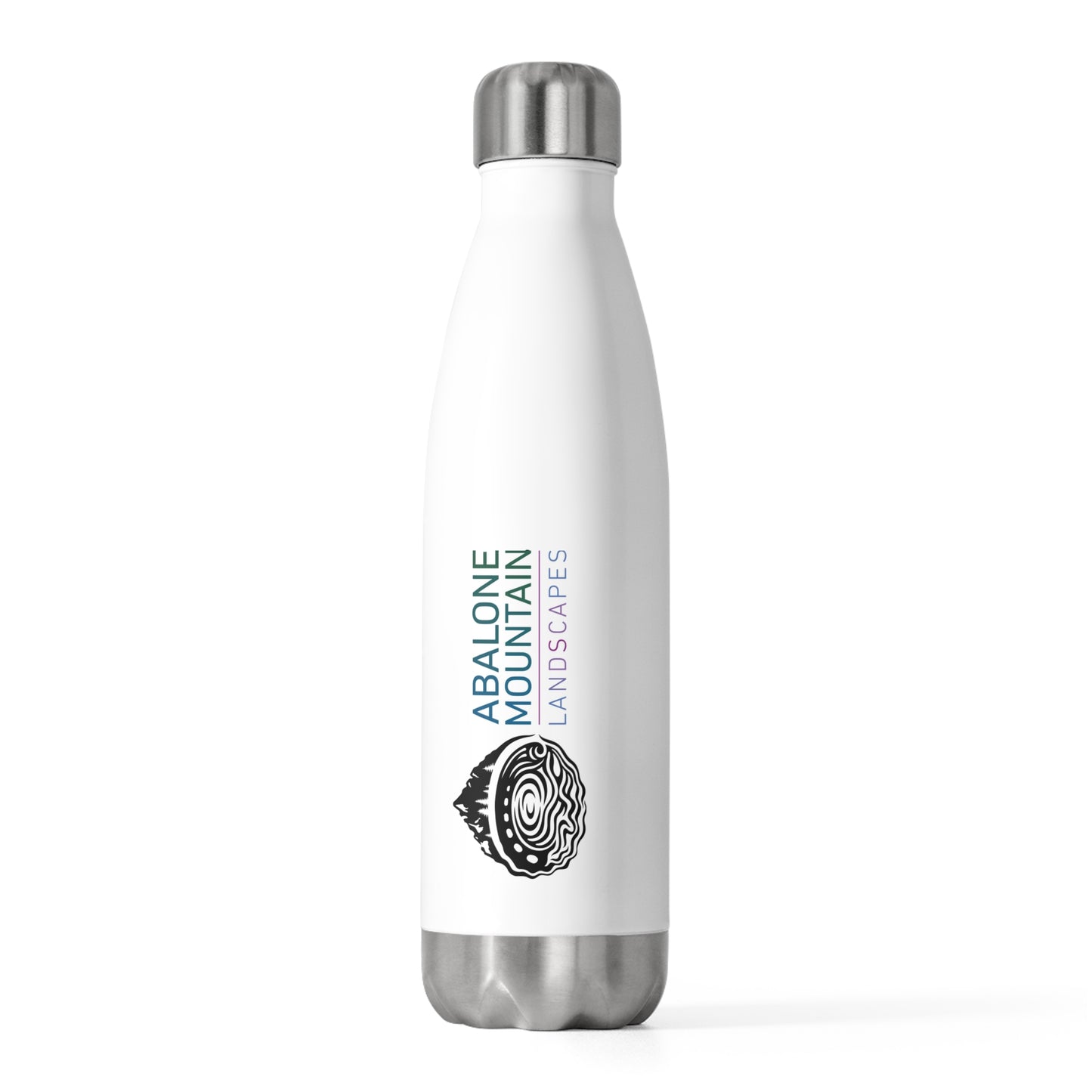20oz Insulated Bottle : Abalone - White