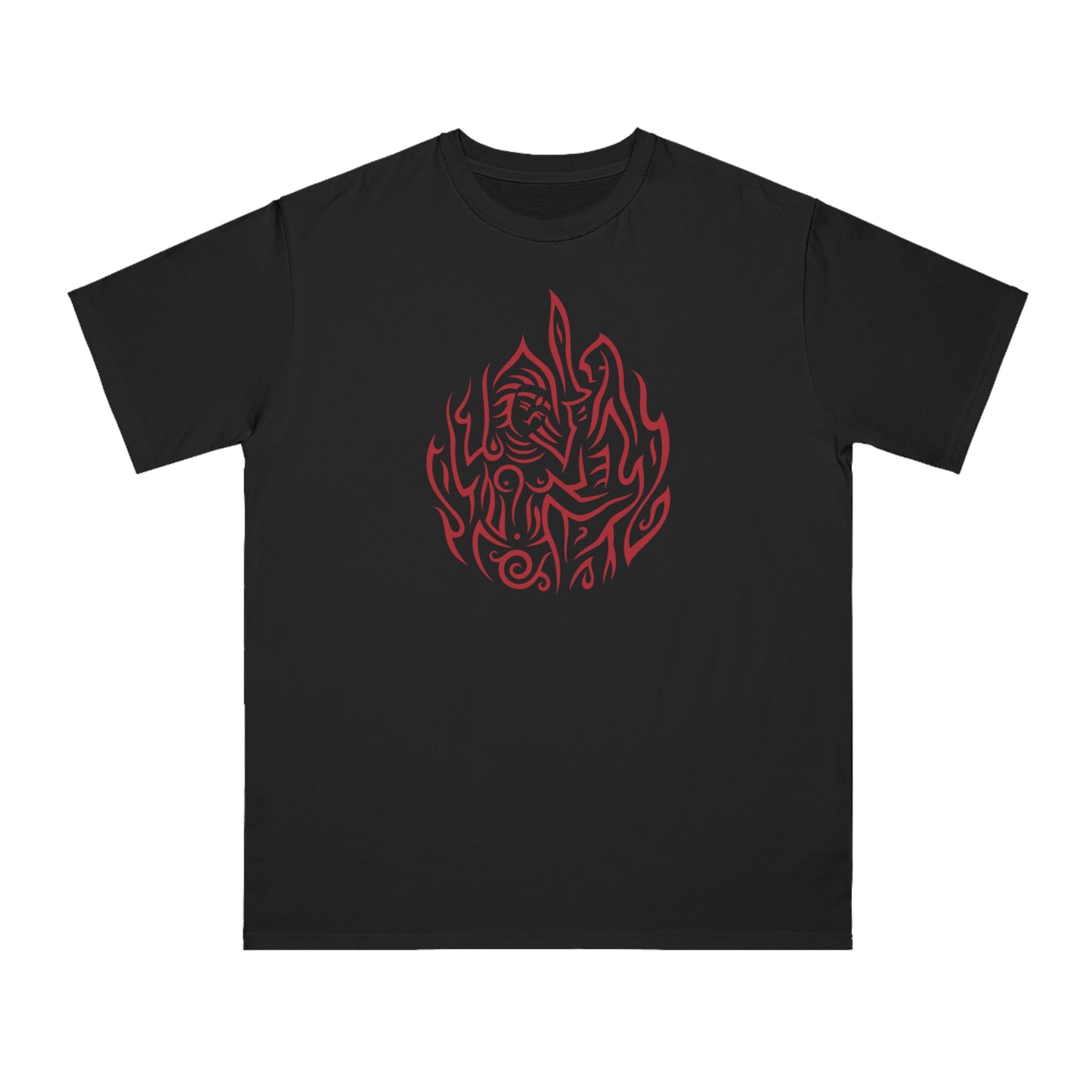 Organic Classic T-Shirt : Drop o' Fire - Red print
