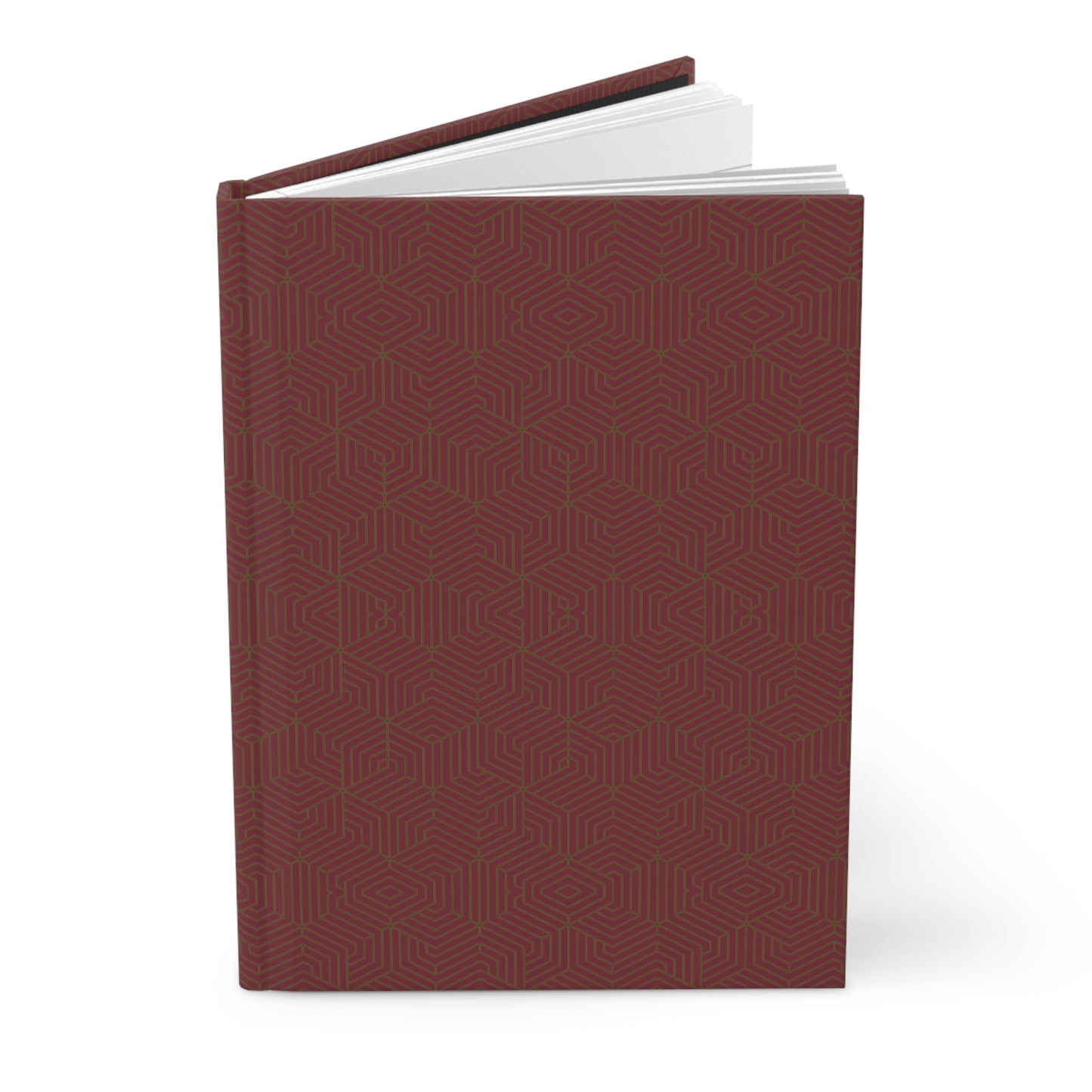 Hardcover Journal Matte : Hexacube - Cabernet w/ Gold