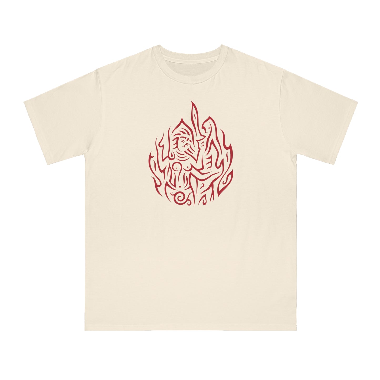 Organic Classic T-Shirt : Drop o' Fire - Red print