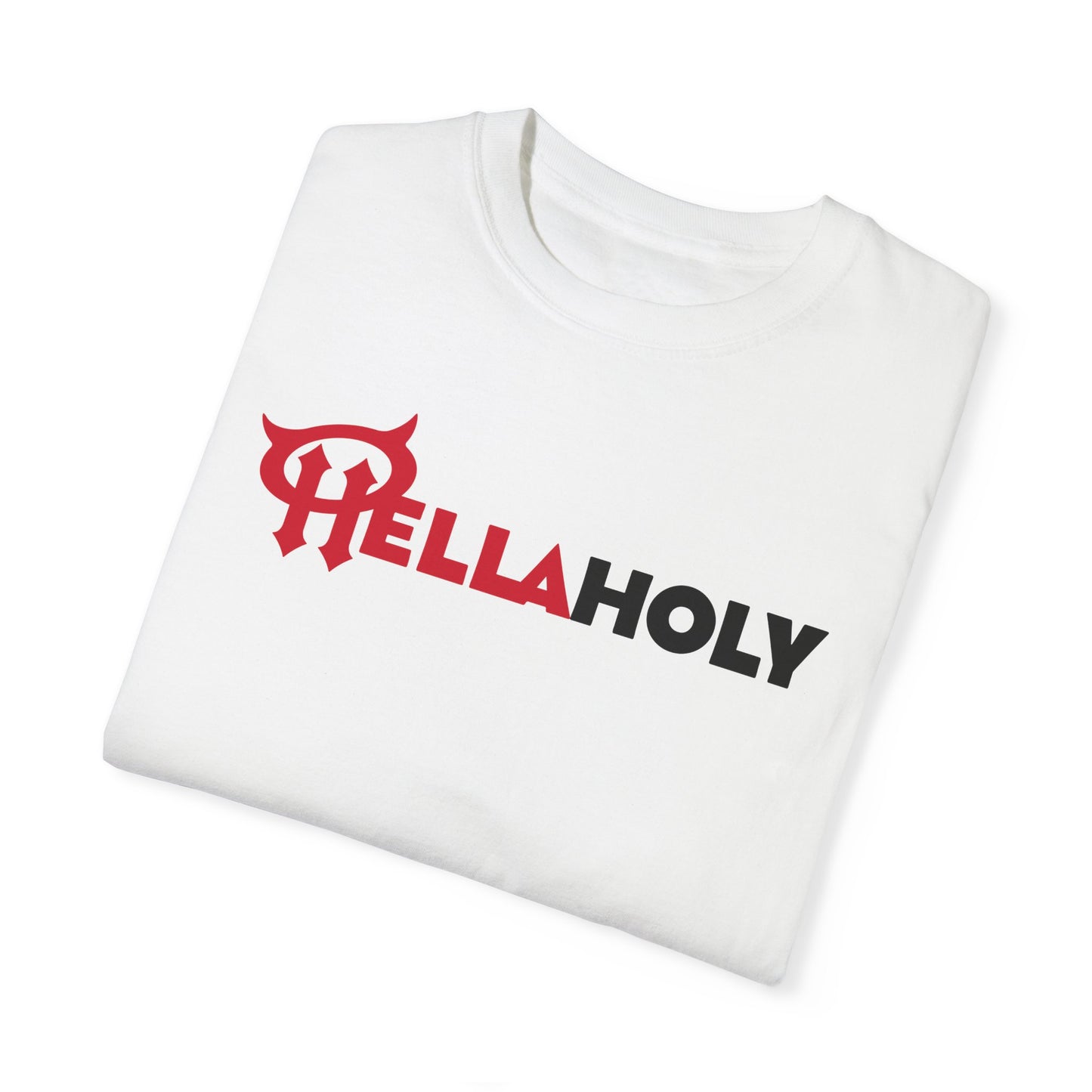Unisex Garment-Dyed T-shirt : HellaHoly Logo 02