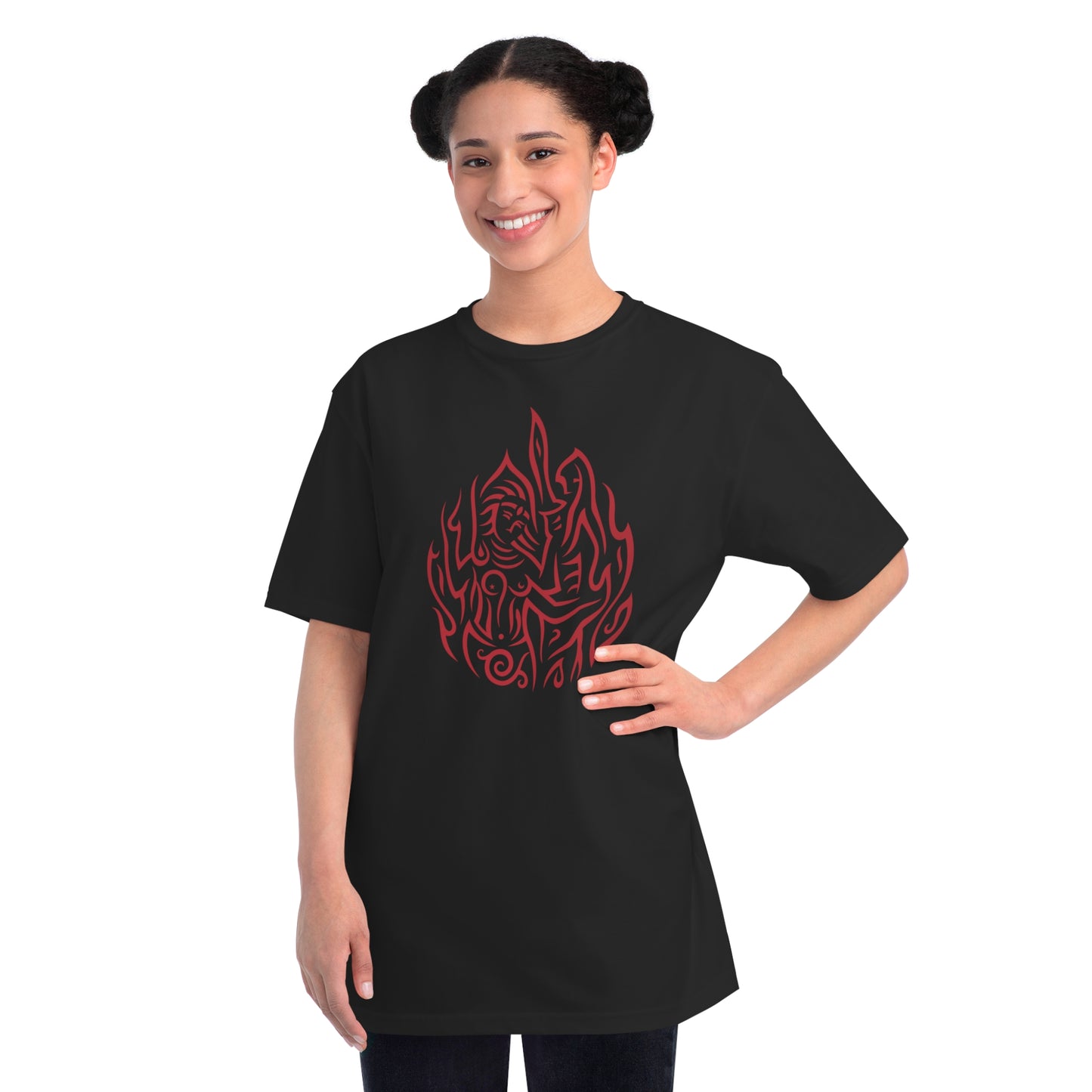 Organic Classic T-Shirt : Drop o' Fire - Red print