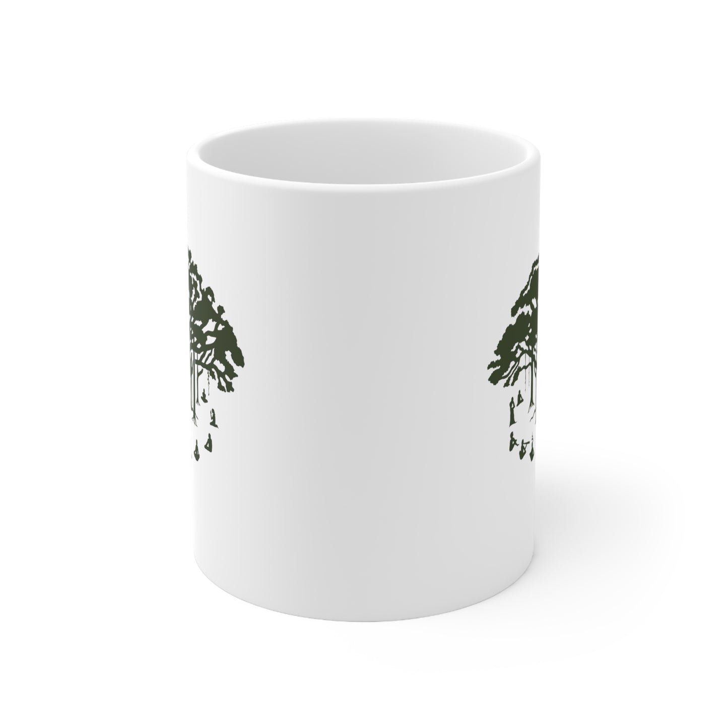 Ceramic Mug 11oz : Communitree - White w/ Green print