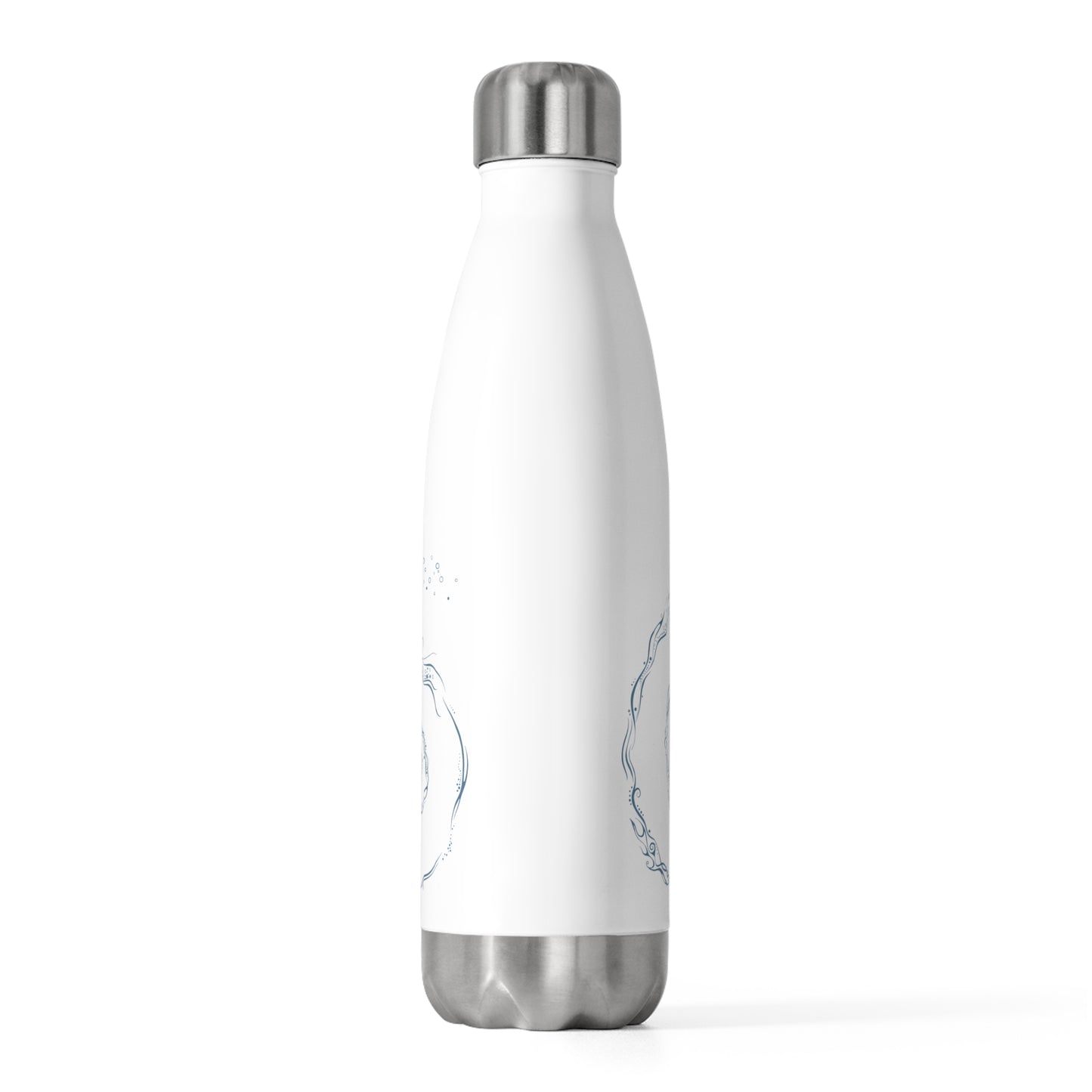 20oz Insulated Bottle : Aquaswirl - Light blue print