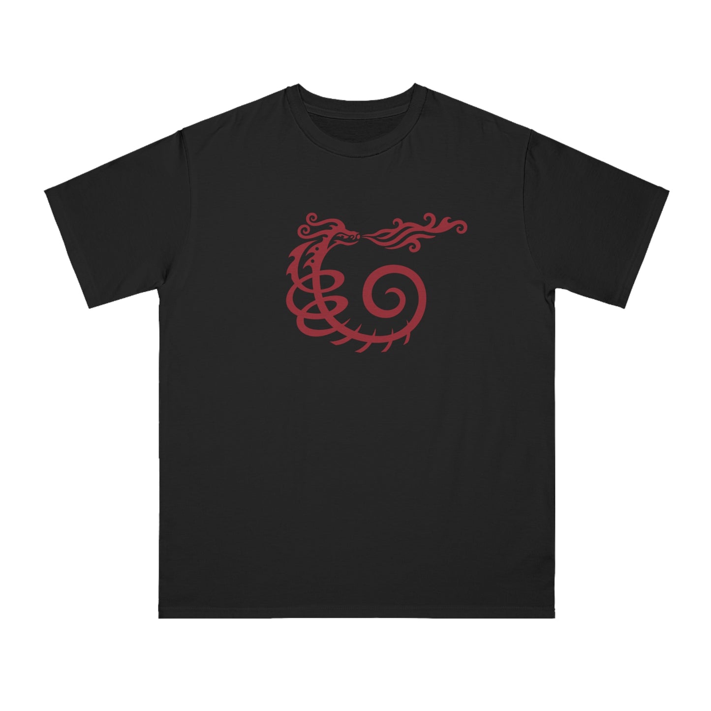 Organic Classic T-Shirt : Dragon Swirl - Red print