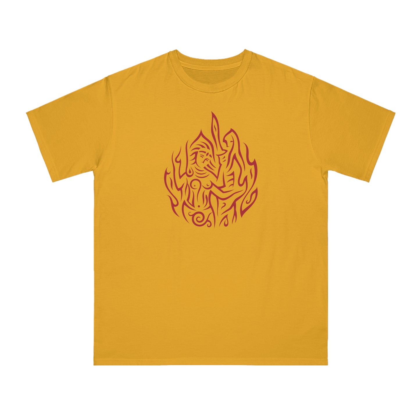 Organic Classic T-Shirt : Drop o' Fire - Red print