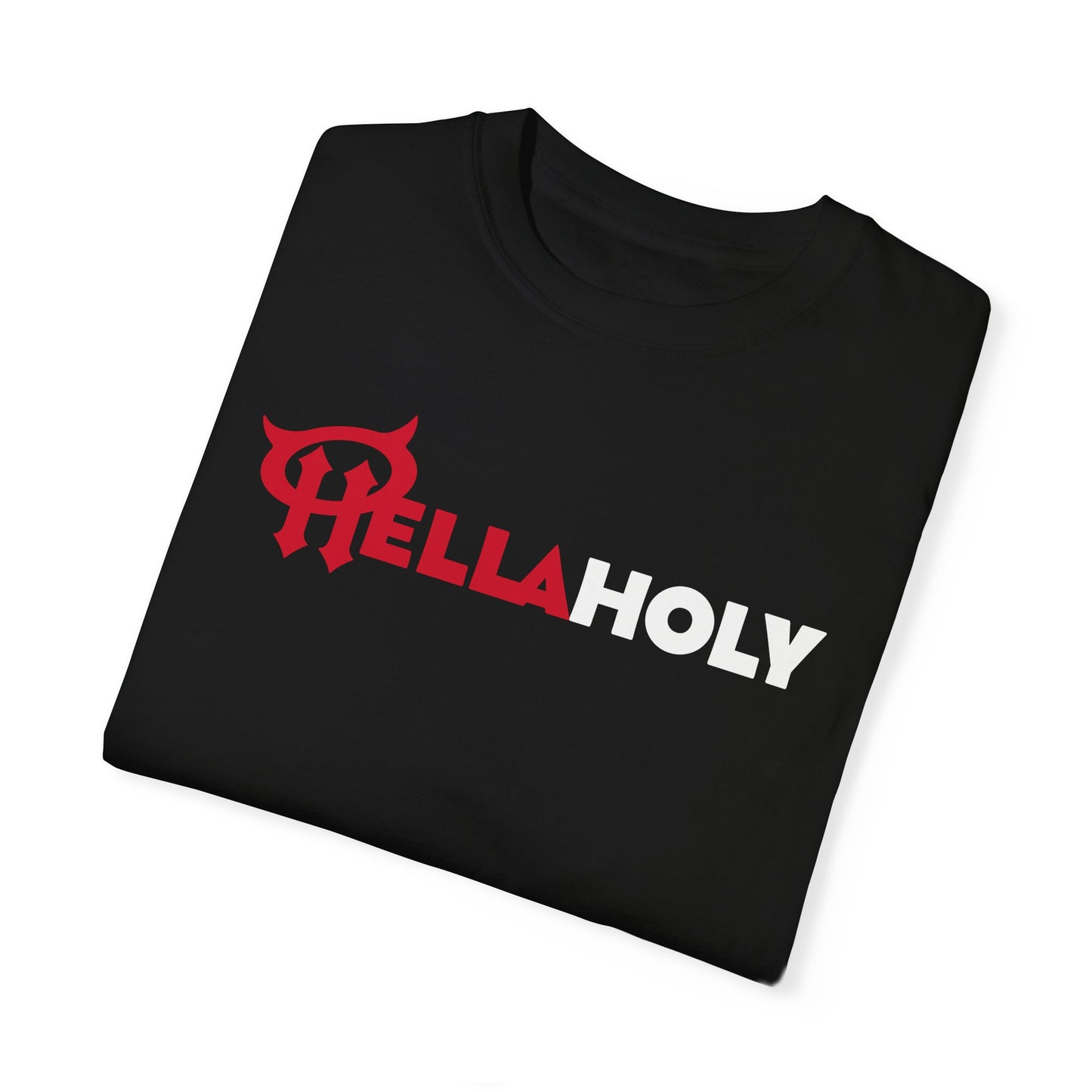 Unisex Garment-Dyed T-shirt : HellaHoly Logo 02