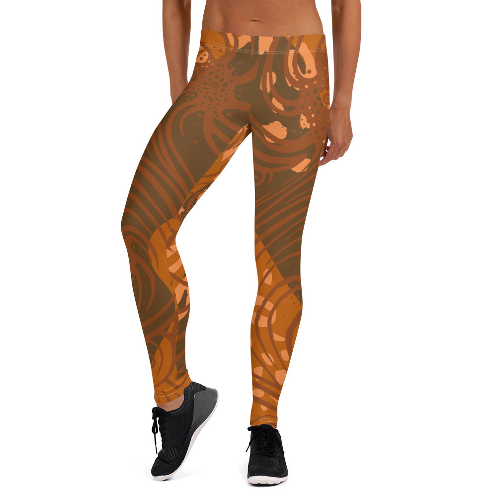 Leggings : Cosmic Swirl Gone Wild - Autumn colors