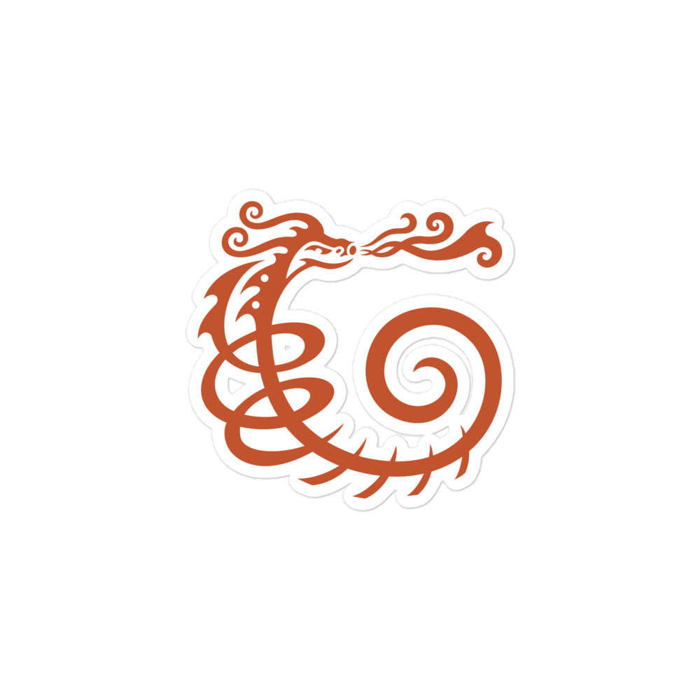Bubble-free stickers : Dragon - Red print