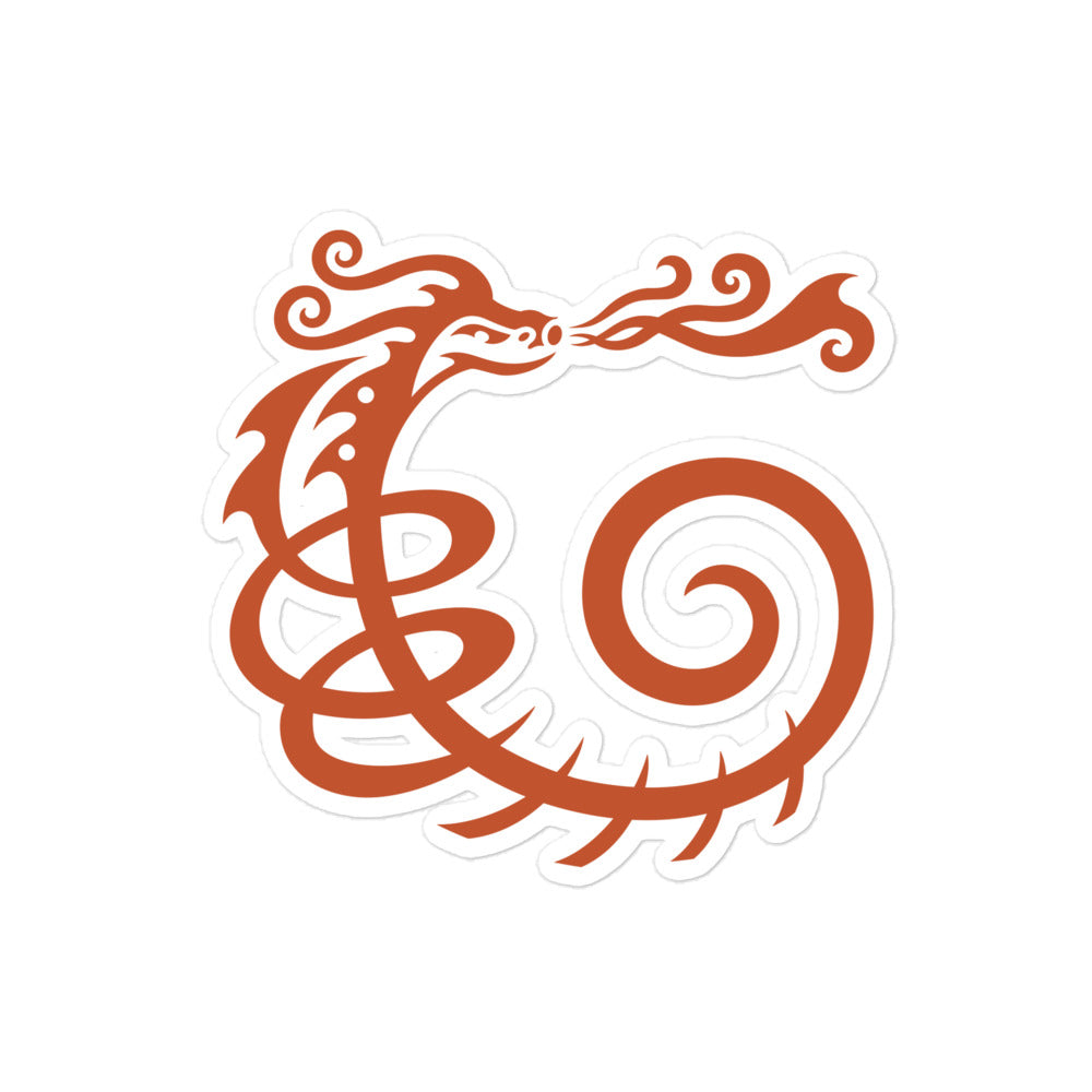 Bubble-free stickers : Dragon - Red print