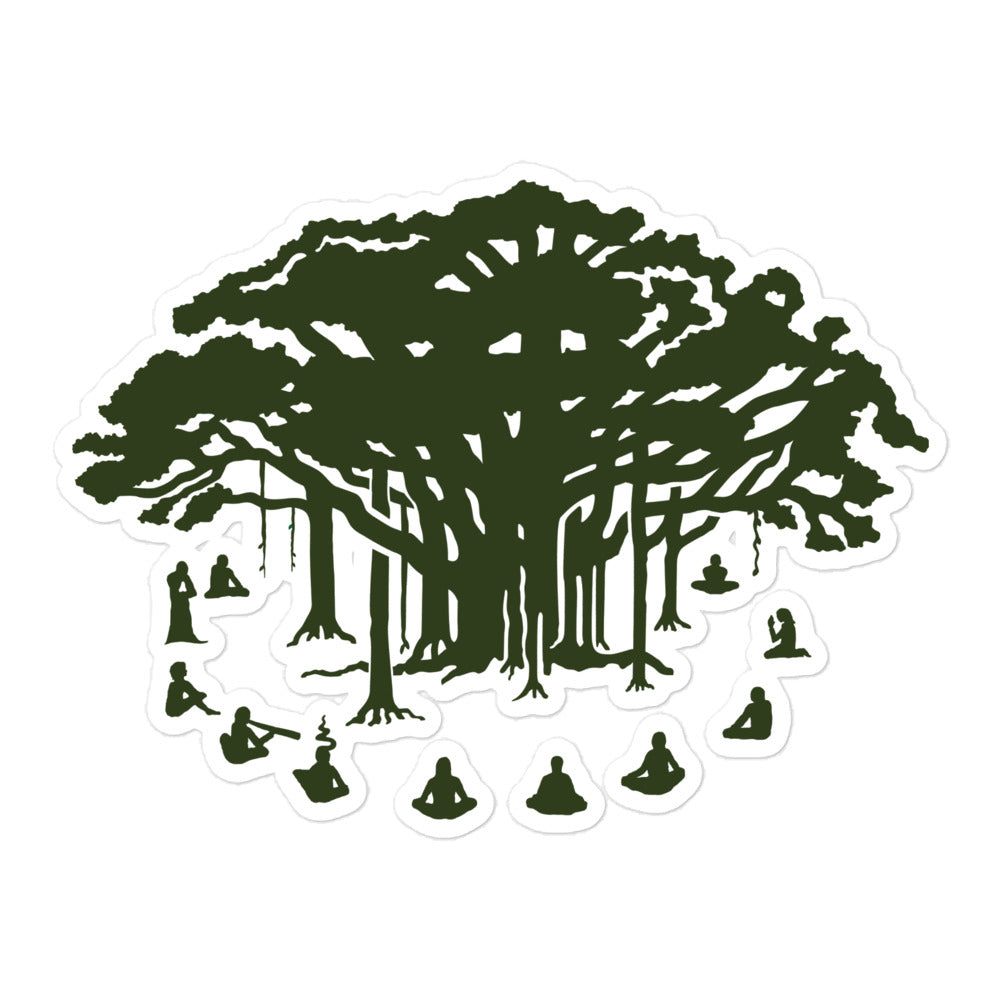 Bubble-free stickers : Communitree - Olive print