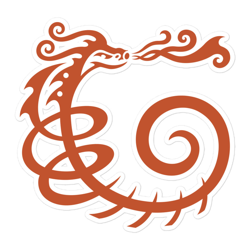 Bubble-free stickers : Dragon - Red print