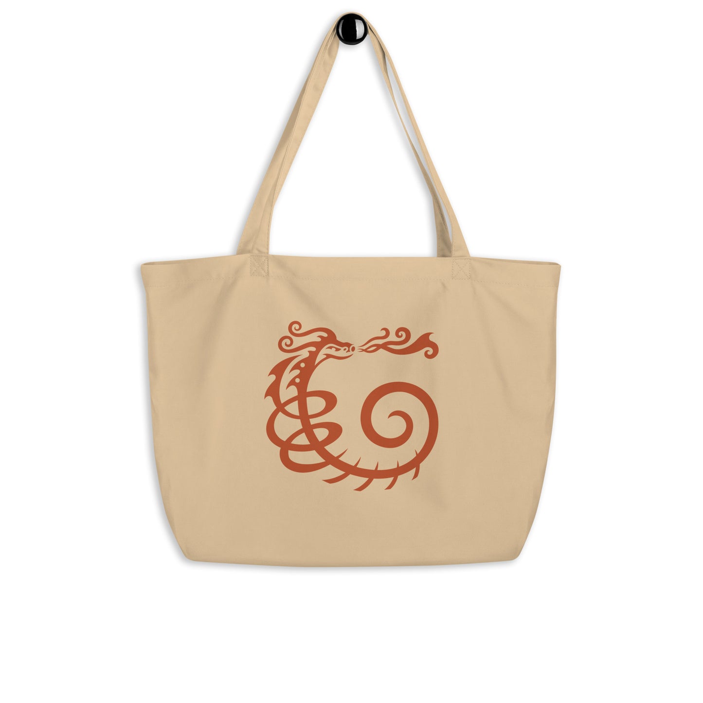 Large Organic Tote Bag : Dragon