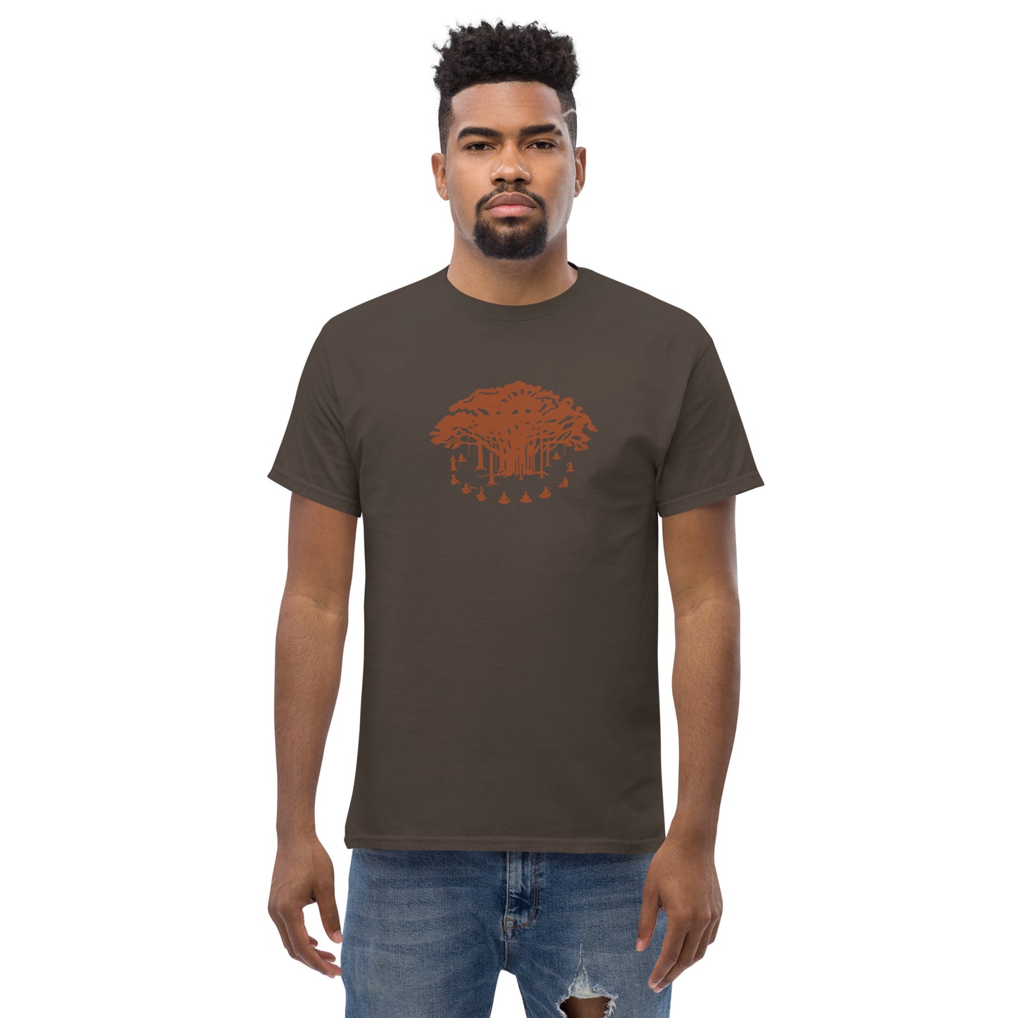 Men's Classic Tee : Communitree - Orange print