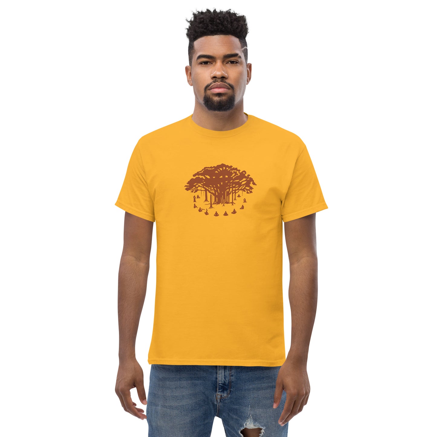 Men's Classic Tee : Communitree - Orange print