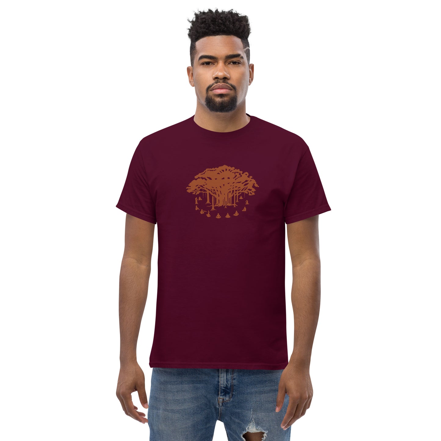 Men's Classic Tee : Communitree - Orange print