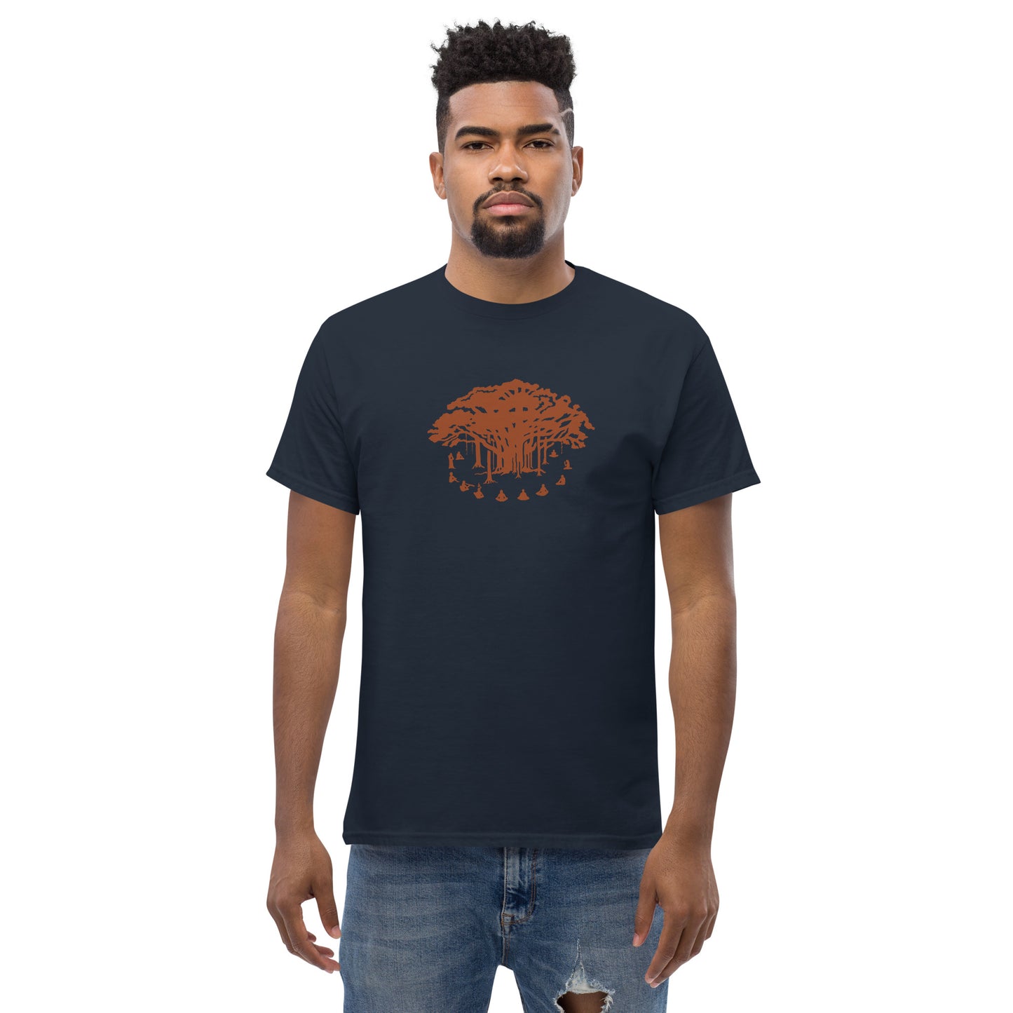 Men's Classic Tee : Communitree - Orange print