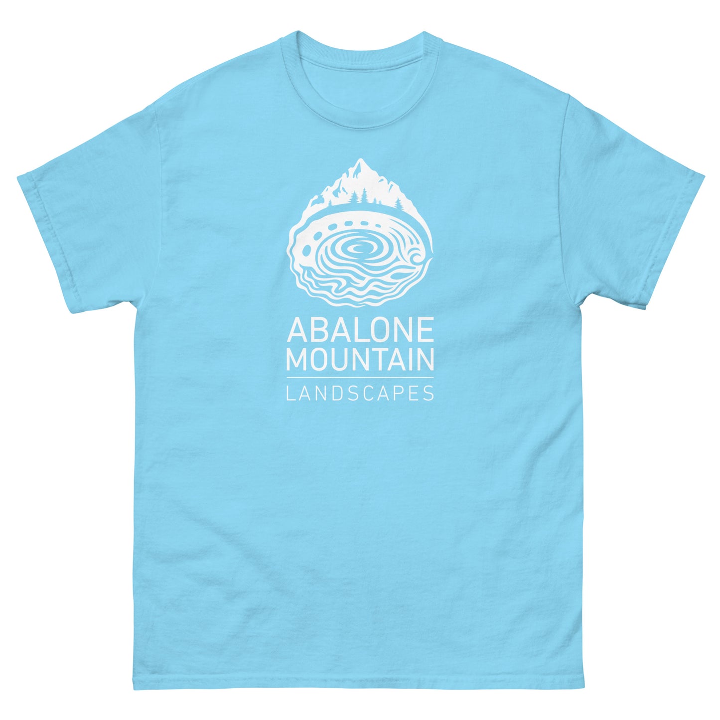 Men's classic tee : Abalone White print (Gildan 5000)