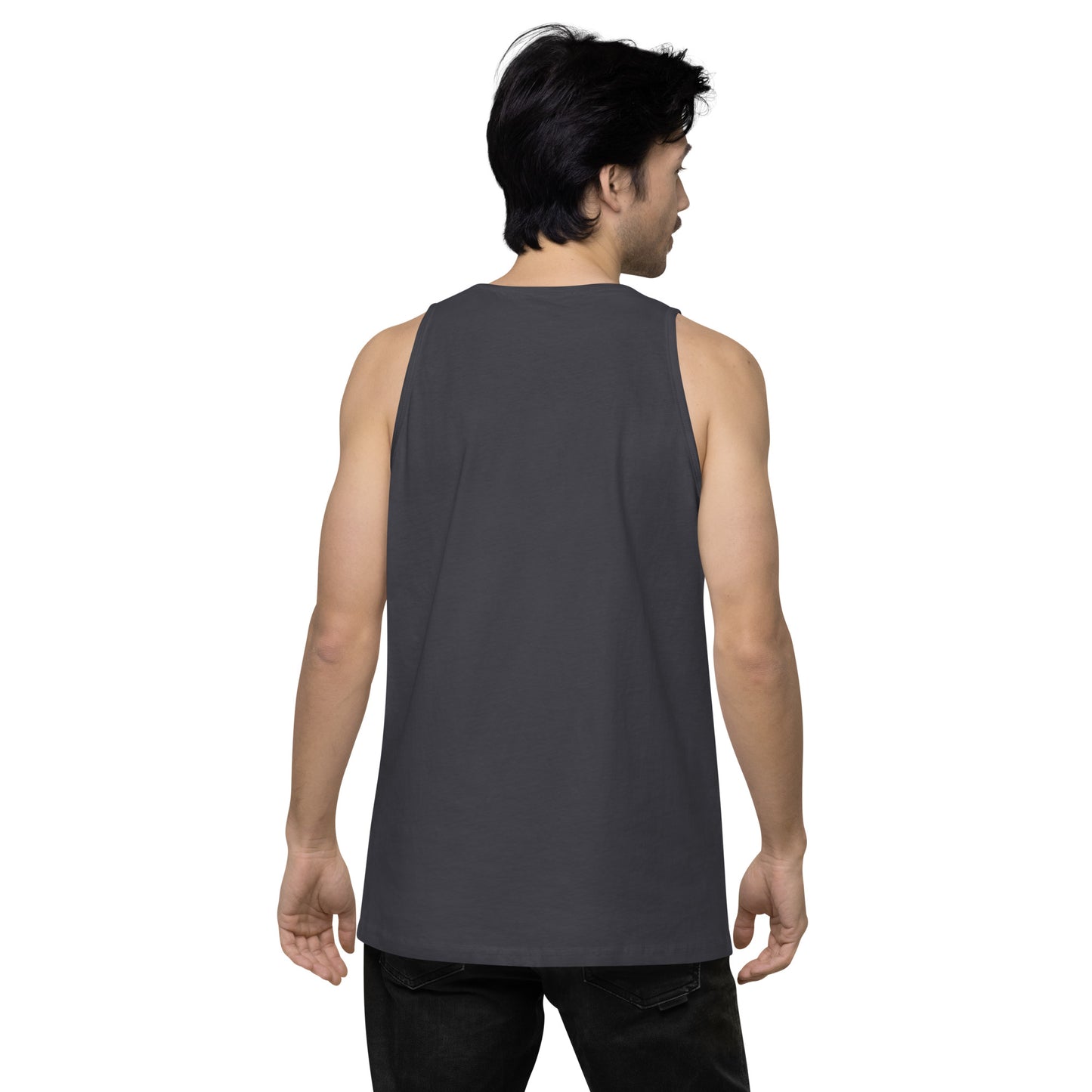 Men’s Premium Tank Top : Growth - Gold & White print