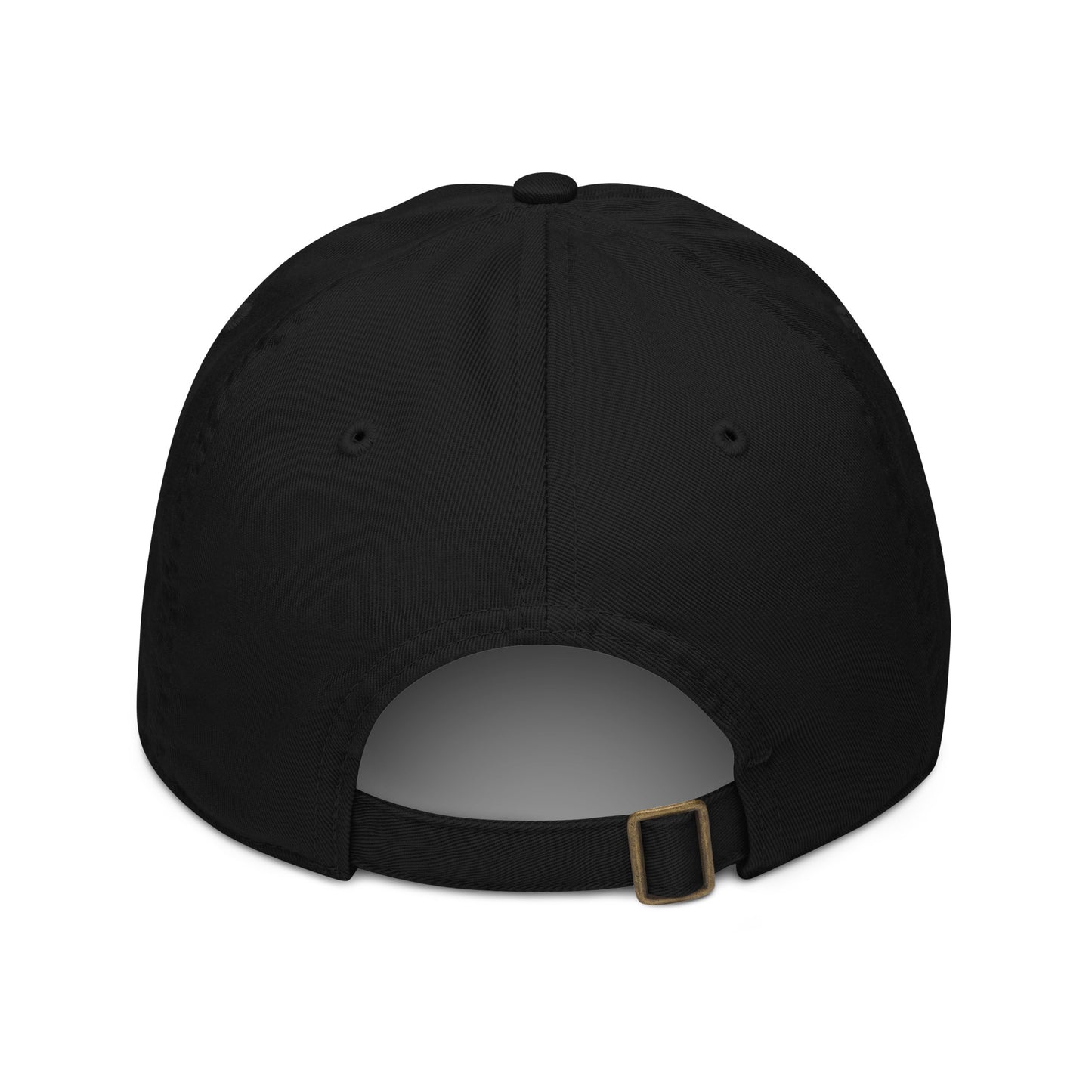 Organic dad hat : HellaHoly™ Logo 02 - Red & White embroidery