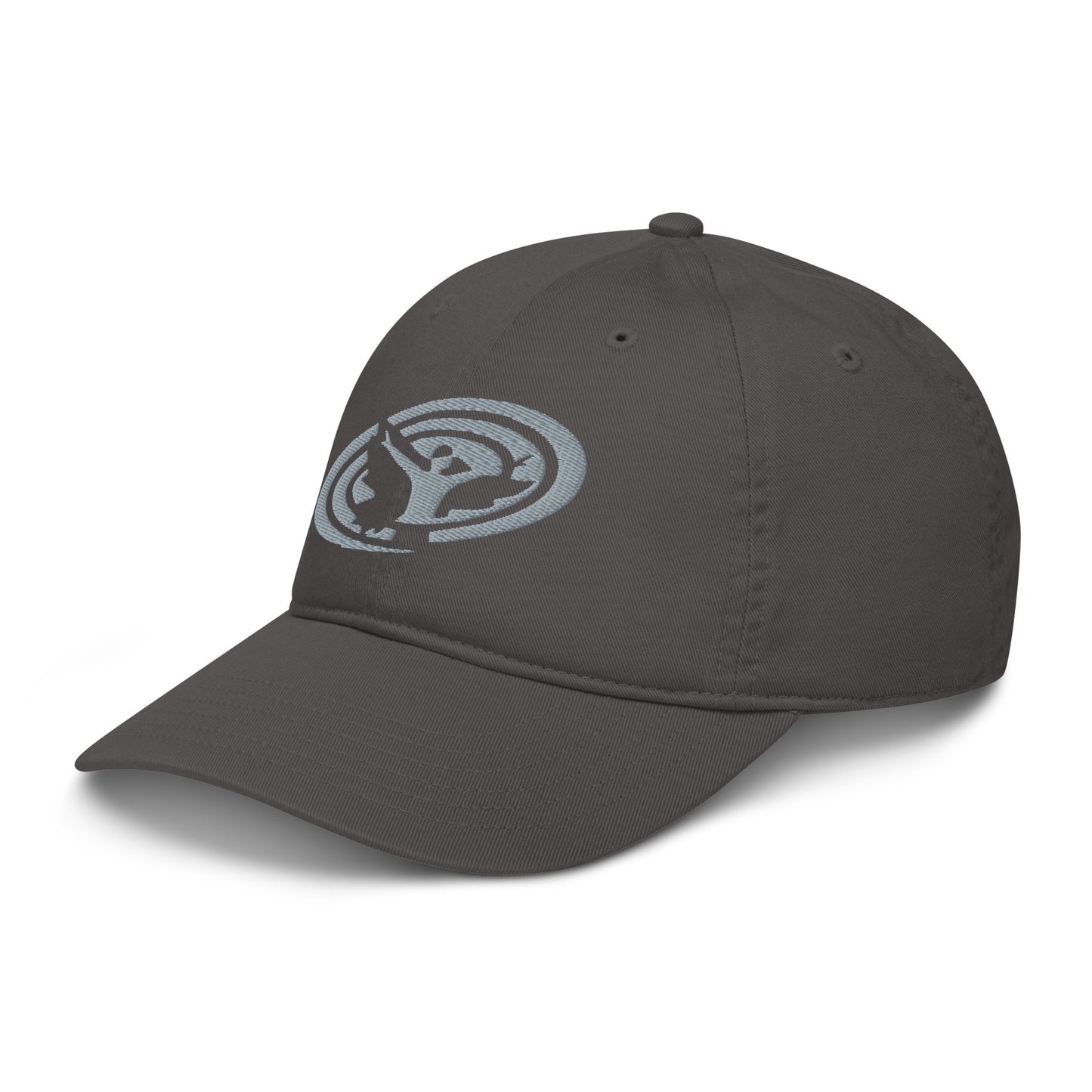 Organic Dad Hat : Swirlspace Logo - Silver embroidery