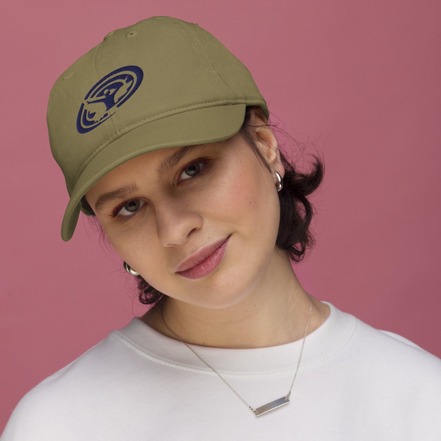 Organic Dad Hat - Swirlspace Logo - Navy embroidery