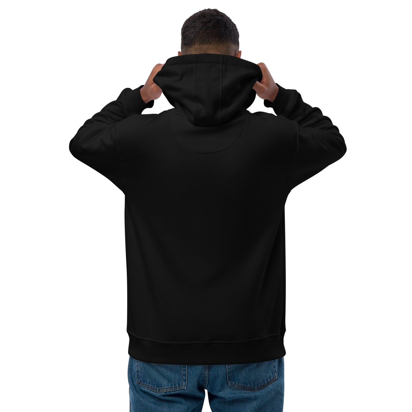Premium Unisex Eco Hoodie : Drop o' Fire - Black w/ Red